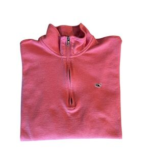 Vineyard Vines Pinkish-Orange Men’s Quarter-Zip Pullover